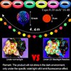 Glow in the Dark Party Supplies Glow Neon Party Supply Set, 98.4 ft 6 Rolls Blacklight Luminous Tape 14.4 ft Neon Streamer Garland 25 Pcs Fluorescent Balloon Decoration(Bright Dot)