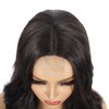Fabunity Synthetic Lace Front Body Wave Middle Part Wig 28 Inch Lace Front Wigs Dark Brown Long Colored Wigs for Women (Dark Brown)