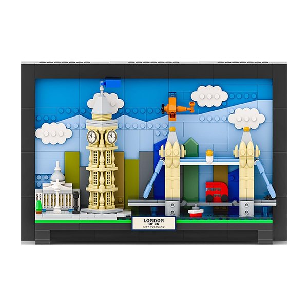 DAHONPA London City Postcard Building Sets 564 pcs - World Famous Architectural Model Wall Art Crafts Ideas, Painting Frame for Room Decor, Toys Gifts for Kids and Adults