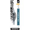Zebra Pen G-Series Stainless Steel Gel Ink Pen JK-Refill, Fine Point, 0.5mm, Black Ink, 2 Count (Pack of 1)