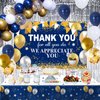 We Appreciate You Decorations Blue and Gold, Thank You For All You Do Backdrop Employee, Thank You Appreciation Decorations Banner Teacher Doctor Graduation Appreciation Party Supplies Decor
