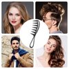 WLLHYF 2 Piece Wide Tooth Comb Curling Shark Combs Hair Styling Accessories Professional Salon Afro Coarse Comb Anti-Static Durable Hairdressing Tool for Men Women Styling Black