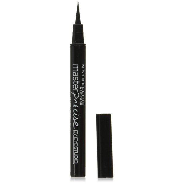 Maybelline Eyestudio Master Precise All Day Liquid Eyeliner Makeup, Black, 0.034 fl. oz.