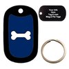 Custom Engraved Pet Tag - Dog Bone - Navy Blue - Dog Tag - Tag-Z Wag-Z