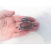 Generic Small rose gold silver or dark silver tone metal hair claw clip (Primary color: Shiny silver)