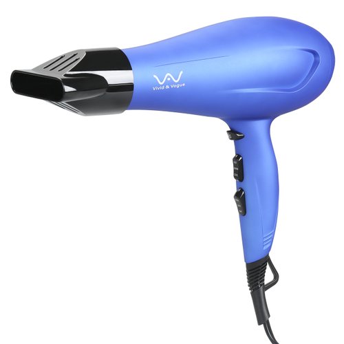Salon Professional Negative Ionic Blow Dryer Hair Dryer 1875W High-Power Ceramic Hair Blower (Blue)