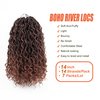 Aipin Goddess Locs Crochet Hair 14 Inch River Locs Boho Hippie Locs Wavy Crochet With Curly Hair In Middle And Ends Braids Hair Extensions (7Packs,14 inch, T30)