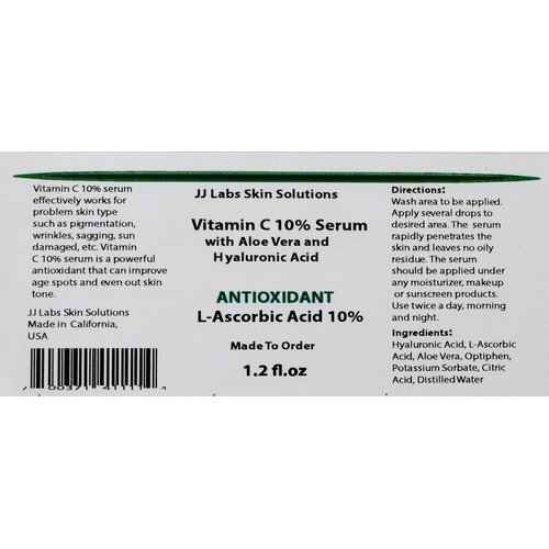 Vitamin C 10% serum with Pure Hyaluronic Acid and Aloe Vera (1.2 fl.oz)