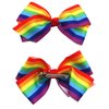 Gay Pride Day Rainbow Hair Bow Rainbow Hair Clips LGBTQ Hair Claws Rainbow Hair Pins for Kids Girls Candy Hair Accessories for Women Girls Rainbow Accessories for Party