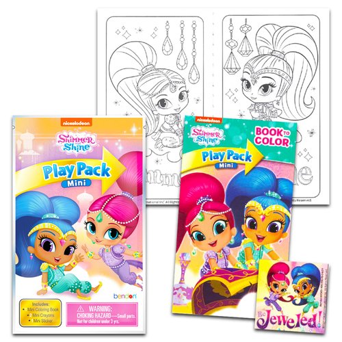 Shimmer and Shine Mini Party Favor Set - Bundle with 24 Nick Jr Genie Play Packs of Coloring Pages, Stickers, More | Nickelodeon Birthday Supplies