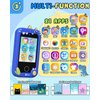 UCIDCI Kids Smart Phone Toys for Girls Toddler Phone Toys with Learning Games, Christmas, Birthday Gifts for 3 4 5 6 7 Year Old Boys Blue