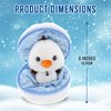 Made By Aliens Snowball Stuffed Surprise Zip Up Stuffed Animal – 6 inch Cute & Soft Plush Animal Toy – Perfect for Friends and Family All Ages Christmas Thanksgiving (Snowman)