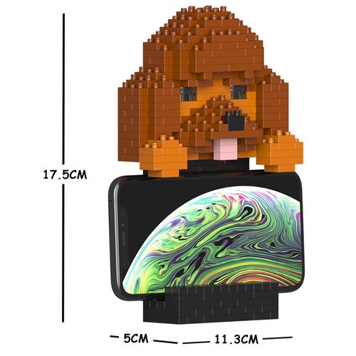 JEKCA Poodle Phone Stand 01S | Plastic Building Blocks | Age 14+