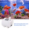Driew 3W DC 3.5-8V USB Water Pump with Power Cord, Solar Mini Submersible,Brushless,Waterproof (USB Water Pump White)
