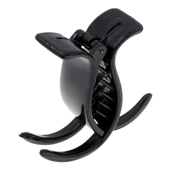 Camila Paris NV07 French Hair Clip for Women, Black 3 Teeth Ponytail Holder, Girls Hair Claw Clips Jaw Fashion Durable Styling Hair Accessories for Women, Strong Hold No Slip Grip, Made in France