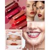Matte Liquid Lipstick for Women- 1Pcs Highly Pigmented Color Lip Stain Tint, Super Velvet Matte Lip Gloss, Up to 16H Wear, Long Lasting Waterproof Smudgeproof, Non-Stick Cup Lip Makeup-06# Wine Red