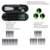 sanfeng Professional Soft Tip Darts Set 20 Grams W/ 50 O-Rings- 30 Darts Plastic Tip + Green Aluminum Shafts + 6 Standard Flights + Portable Case for Electronic Dart Board