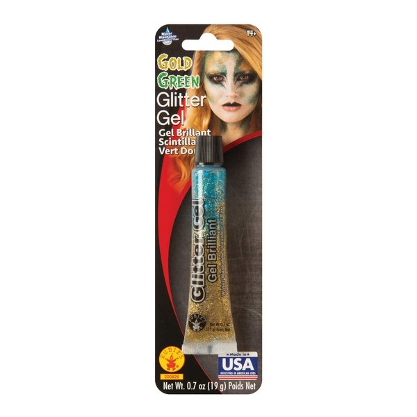 Rubie's Glitter Gel - Color Gold/Green