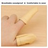 2 Pairs Leather Finger Protector Needle Felting Knitting Finger Thimble Guards Tools for Hand Craft Sewing Needlework Handmaking(Random Color)
