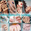 MAGIC ARMOR Acrylic Nail Brush Set, 4pcs Acrylic Nail Brush for Nails Size 6/8/12/16 Kolinsky Nail Art Brush for Acrylic Powder Application,Acrylic Nail Extension, 3D Nail Carving Nail Brush set