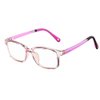 FOURCHEN Blue Light Glasses for Kids Anti Glare & Eye Strain Glasses Computer TV Phone Tablets UV Protection Glasses (Clear Pink)