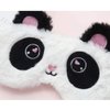 Shinywear Cute Rabbit Sleeping Eye Mask Plush Blindfold Travel Sleep Masks Super Soft Funny Eye Cover for Kids Girls and Adult (Black White Panda)