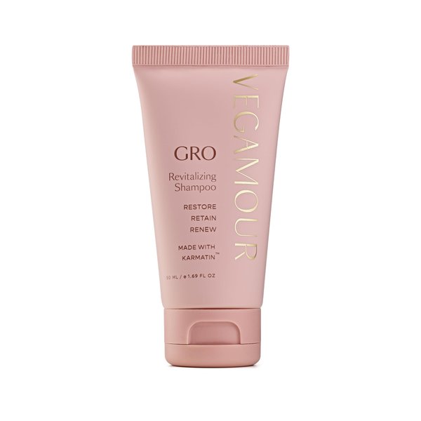 VEGAMOUR GRO Revitalizing Shampoo, Support Thicker, Fuller Looking Hair, Shampoo Formulated Without Sulfates for Thinning Hair with Vegan Keratin, Natural Citrus Scent (1.6 fl. oz.)
