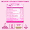 Pink Stork Total Prenatal Vitamins with DHA, Folate, Iron, Choline, and Vitamin B12 - Prenatals for Women to Support Fetal Development, Pregnancy Must Haves - 60 Capsules, 1 Month Supply
