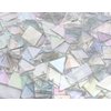 Lanyani Iridescent Mosaic Tiles 200 Pieces Bulk Stained Glass Tile for Mosaic Crafts, 4 Shapes Assortment,Clear