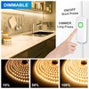 MYPLUS Under Cabinet Led Lighting, 16.4ft LED Strip Lights Kit with Dimmer Control for Kitchen, Cabinet, Shelf, Counter, Bedroom and Décor, Warm White 3000K, 1050LM