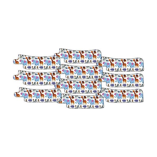 Nasogastric or Oxygen Tube precut Adhesive Tape Safari Animals Theme x 10 Pack. (Right Side)