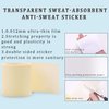 Vtrem Underarm Sweat Pads 600cm (236.22") Transpapent Armpit Prevent Sweat Sheet Disposable Perspiration Absorbent Sticker Absorbing Sweat for Men Women