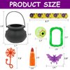 144 PCS Halloween Party Favors for Kids, 18 Pack Prefilled Small Plastic Witch Cauldron Halloween Toys in Bulk for Halloween Party School Classroom Prizes Trick or Treats Gifts
