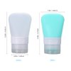 2 Pcs Silicone Travel Bottles,1.3oz Leak Proof Refillable Squeeze Containers with Transparent Carry Bag,Small Empty Travel Size Bottles for Shampoo,Conditioner,Lotion,Toiletries