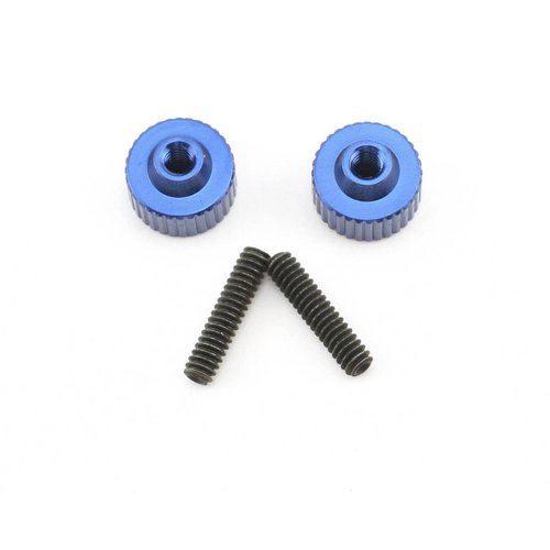 Team Associated 1787 Battery Strap Thumbscrews with Set Screws, Set of 2