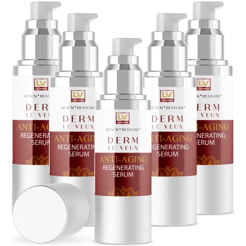 (5 Pack) Derm Le Veux, Derm La Veux, Derm Le Veu, Derm Leveux Serum, Derma Le Veux Serum, Derm Le Veux Face Cream, Veur, Veus, Dermlevue Serum, Derm Le Veux Deluxe Serum, Derma La Veux, 5 Bottles