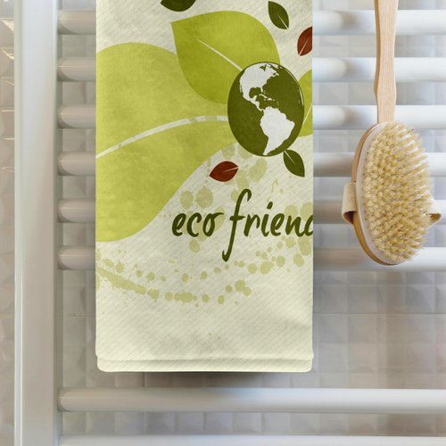 3dRose Eco-Friendly Leaf Earth Day Environmental Vector Design - Towels (twl-104520-2)