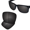 SAUCER Premium Replacement Lenses for Oakley Holbrook OO9102 Sunglasses High Defense - Carbon Black Polarized