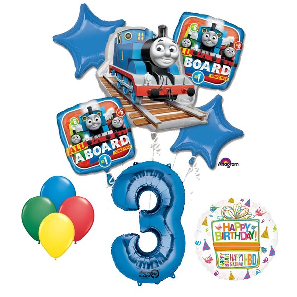 Anagram Thomas the Train Engine 3rd Birthday Party Supplies and Balloon Decorations