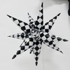 3 * 12PCS Black White Checkered Explosion Pointed Star Foil Balloons/4D Checkered Racing Balloons/Race Car Birthday Party Supplies/Las Vegas Casino Party/Father's Day Boys Birthday Party/Alice Theme