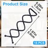 CustomyLife 15Pcs Black Spiral Hair Pins, Non-Scratch Twist Bobby Pins Round Decorative Hair Bun Clips Accessories for Women