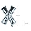 Silver Letter “X” Balloons 16 Inch, Mylar Foil Letter Alphabet, Hanging, Reusable for girls boys adults Birthday,Surprise,Wedding, Celebration, Sports Party Event Decoration Supplies