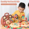 Construction Games with Toy Drill,Magic Montessori Play Toolbox Bear Toys for 3 4 5 6 Year Old,Creative Engineering Building Kits,Kid Tool Set for Toddler Preschool, Educational Toys for Boy and Girl