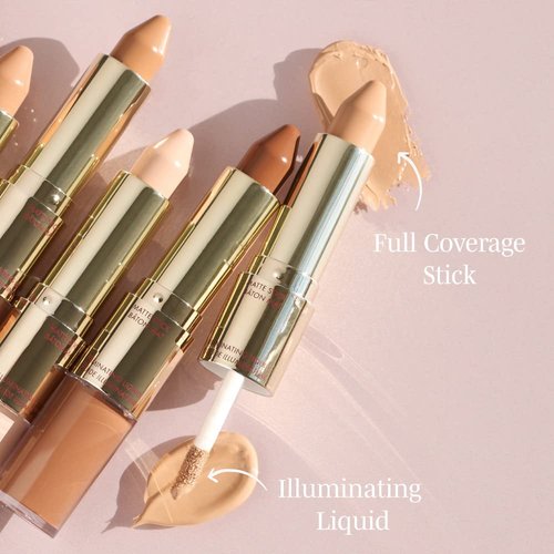 Wander Beauty Dualist Matte and Illuminating Concealer Makeup - Fair Light - Dual-Ended Matte Concealer Stick + Liquid Concealer - Full Coverage Concealer Brightens, Firms, & Hydrates - 0.28 fl oz