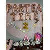 LaVenty 5 PCS Par TEA TIME Balloons Tea Party Birthday Banner Tea Party Decorations LET'S PAR TEA Party Decor Par Tea Baby Shower Decor Par Tea First Birthday Par Tea 2nd Birthday