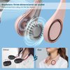 CIVPOWER Neck Fan: Portable Personal Neck Cooling Rechargeable Bladeless Fan - Hands Free 3 Speed 4000 mAh Battery USB Operated Wearable Headphone Design - for Men Women Outdoor Indoor Pink