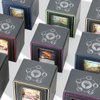 RADWIMPS Deck Box For MTG Commander Deck, Fits 100+ Cards, Magnetic Card Box Organizer With 2 Dividers & Window Display, Perfect for Magic Commander TCG, CCG Cards (Black&Blue)