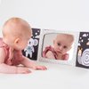 Taf Toys Tummy Time Floor Mirror Book Toys for Babies High Contrast Activity Montessori Newborn Toys, Black and White Baby Toys 0 3 6 12 Sensory Infant Toys 0-3 Months Newborn Essential for Tummy Time