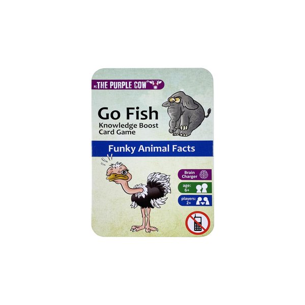 The Purple Cow Go Fish! - Funky Animals Facts - The Classic Card Game with a General Knowledge Boost for Kids & Families Ages 6+