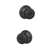 Schlage F51A GEO 622 Georgian Door Knob, Keyed Entry Lock, Matte Black